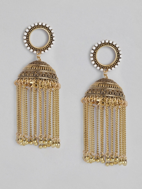 

Anouk Gold-Toned Dome Shaped Jhumkas
