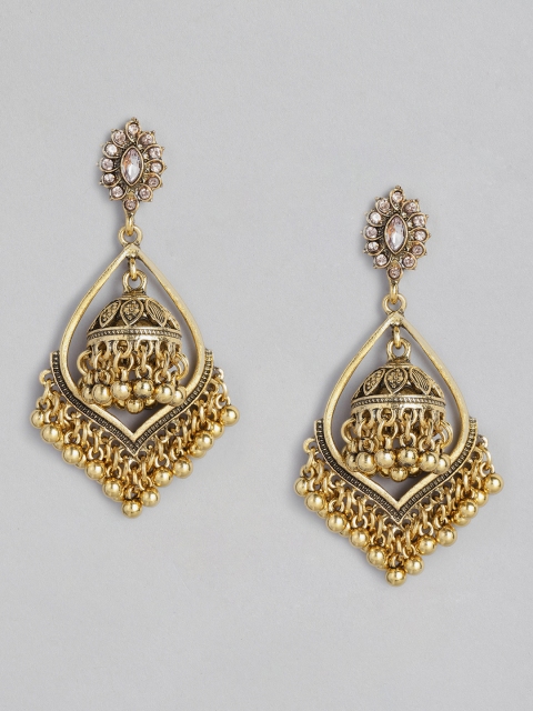 

Anouk Gold-Toned Gold Plated Contemporary Jhumkas
