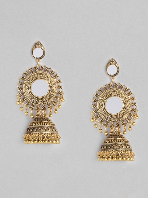 

Anouk Gold-Toned Gold Plated Dome Shaped Jhumkas