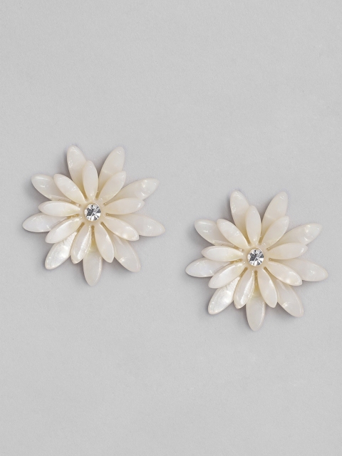 

DressBerry White Gold Plated Circular Studs