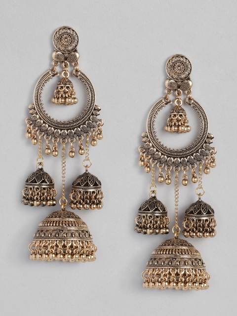 

Anouk Gold-Toned Dome Shaped Jhumkas