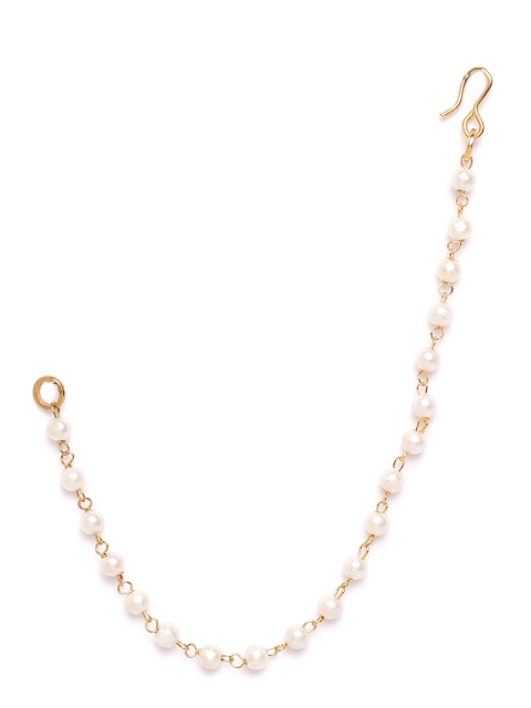 

damani Set of 2 White Gold-Plated Beaded Ear Chains