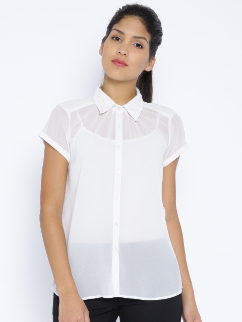 

Arrow Woman White Sheer Shirt