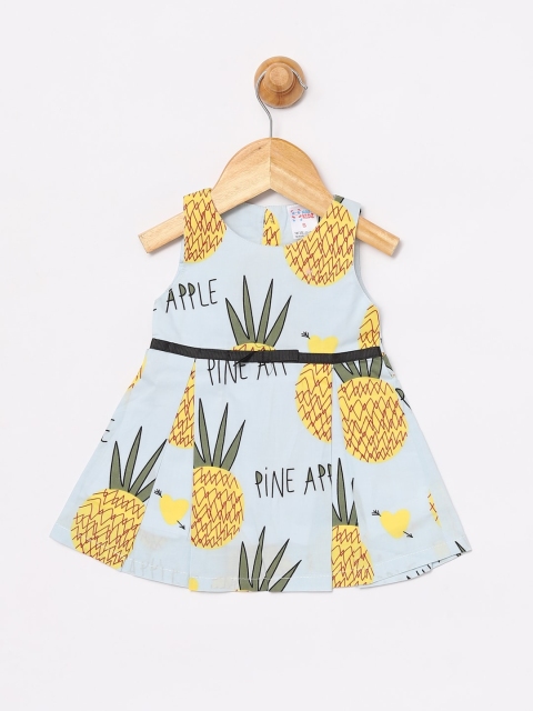 

NAUTI KIDZ Girls Blue Printed A-Line Dress