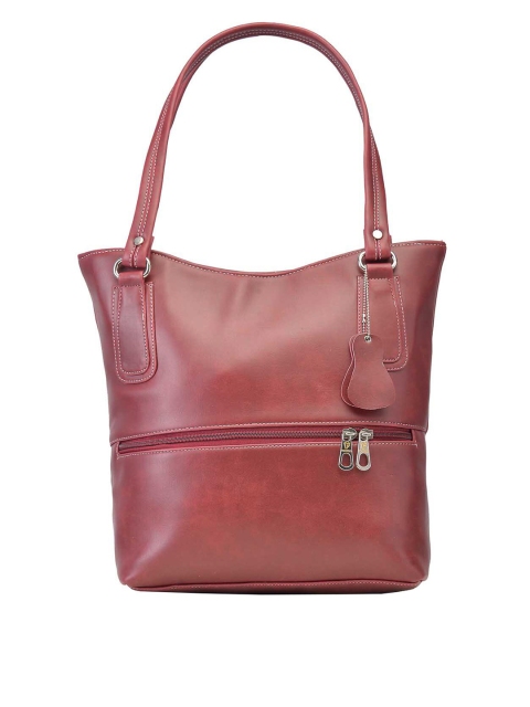 

Fostelo Maroon Solid Tote Bag