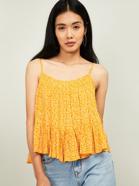 

Ginger by Lifestyle Women Mustard Printed Top