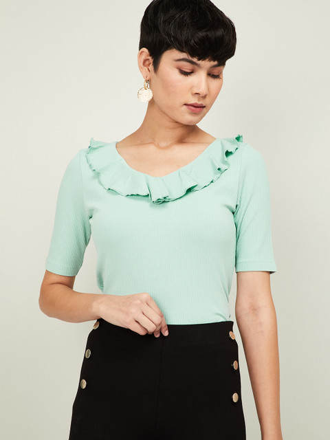 

CODE by Lifestyle Women Green Solid Top