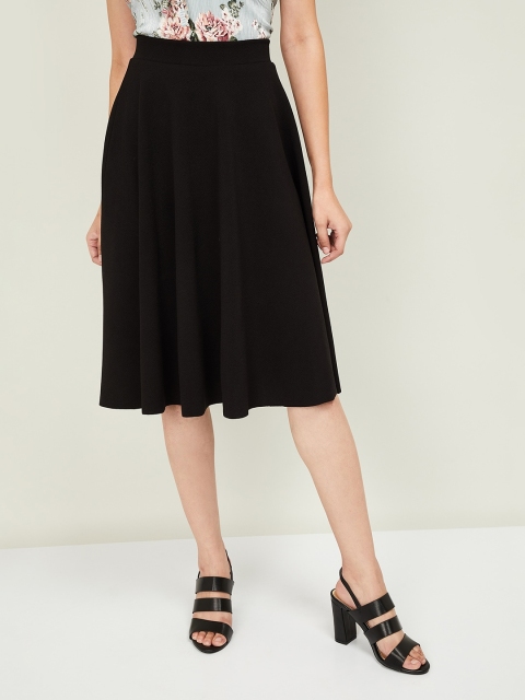 

CODE by Lifestyle Women Black Solid A-Line Skirt