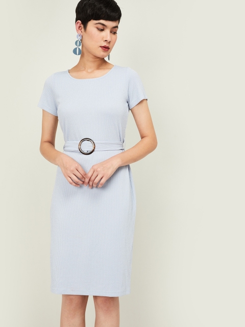 

CODE by Lifestyle Women Blue Solid Sheath Dress