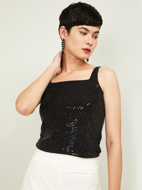 

CODE by Lifestyle Women Black Embellished Top
