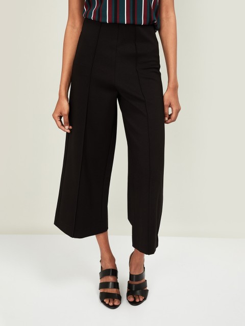 

CODE by Lifestyle Women Black Regular Fit Solid Culottes