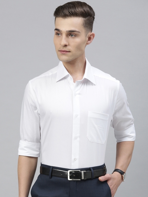 

Louis Philippe Men White Cotton Formal Shirt