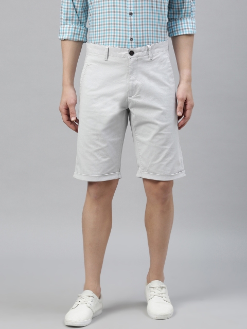 

Louis Philippe Sport Men Grey Solid Slim Fit Chino Shorts
