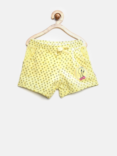 

Kids Ville Boys Yellow Tweety Printed Regular Fit Shorts