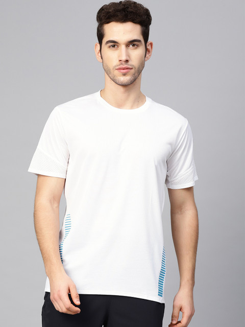 

ADIDAS Men White Solid 25/7 Rise Up N Run Parley T-shirt
