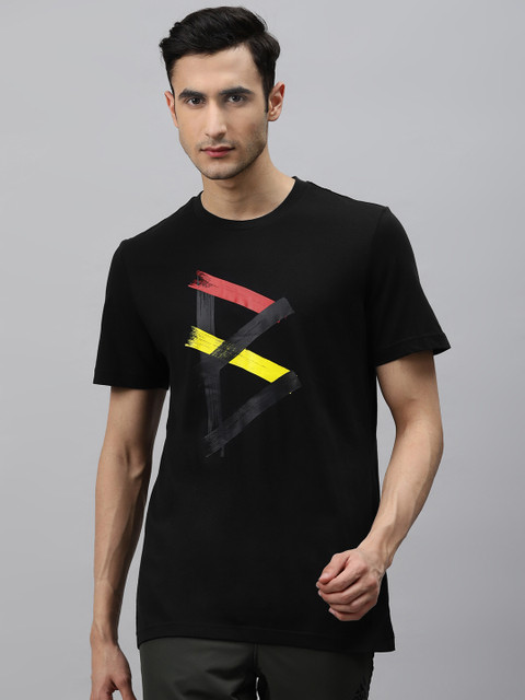 

ADIDAS Men Black RBFA STR GR Pure Cotton Printed T-Shirt