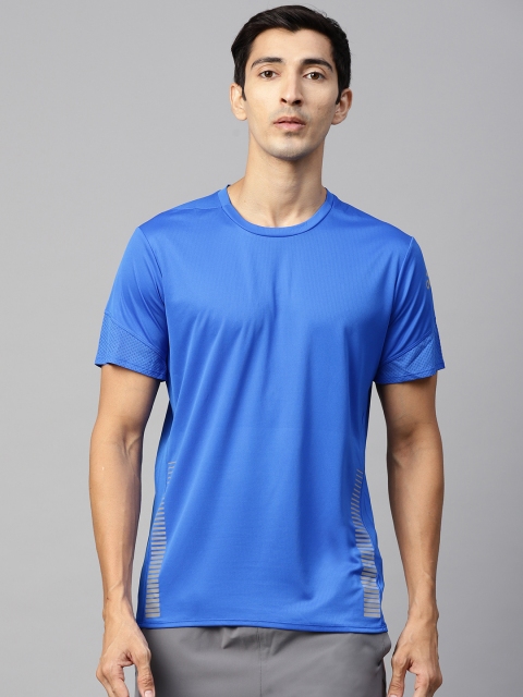 

ADIDAS Men Blue Solid 25/7 Rise Up N Run Parley Running T-shirt