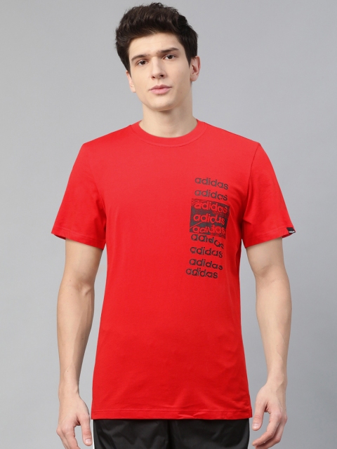 

ADIDAS Men Red Printed 3X3 T-shirt
