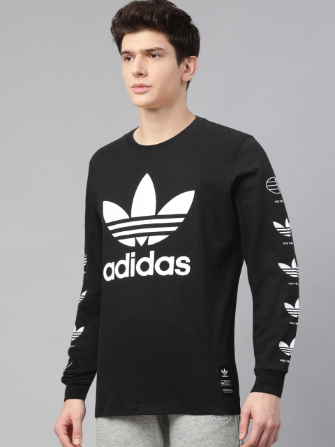

ADIDAS Originals Men Black & White Printed Trefoil History 2.0 T-shirt