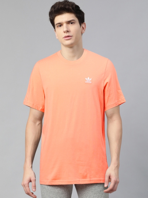 

ADIDAS Originals Men Peach-Coloured Solid Trefoil Essentials T-shirt