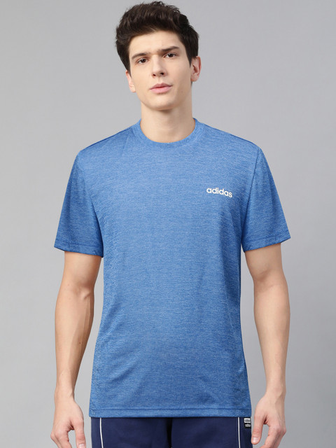 

ADIDAS Men Blue Solid Designed 2 Move AR Training T-shirt