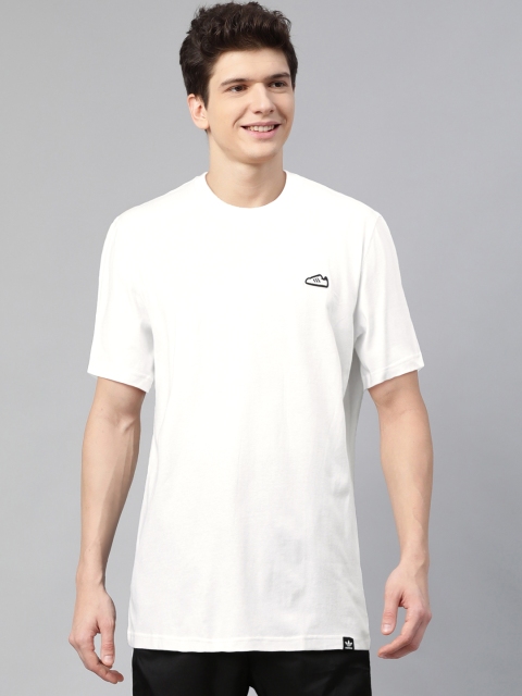 

ADIDAS Originals Men White Solid SST Embroidered Detail T-shirt