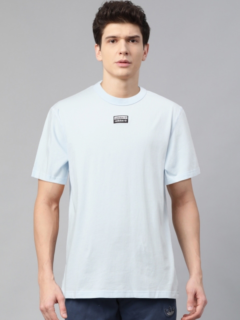 

ADIDAS Originals Men Blue Solid R.Y.V. Graphic T-shirt