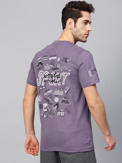 

ADIDAS Men Purple Doodle 360 T-shirt