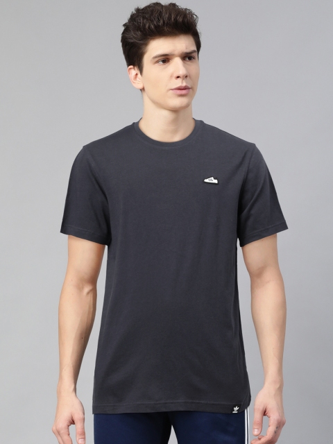 

ADIDAS Originals Men Navy Blue Solid SST Embroidered Detail T-shirt