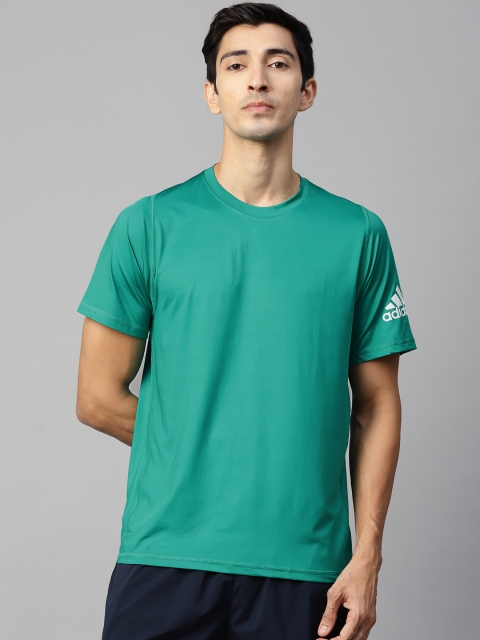 

ADIDAS Men Green Solid Freelift Ultimate Sport Training Tshirt