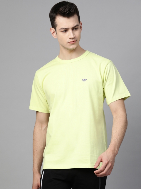 

ADIDAS Unisex Yellow Solid Shmoog Loto Pure Cotton T-shirt