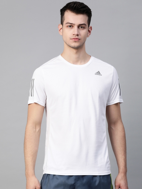 

ADIDAS Men White Solid Own The Run Running T-Shirt