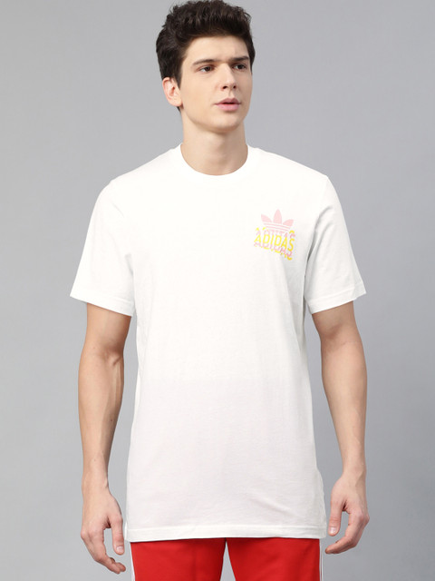 

ADIDAS Originals Men White Embroidered Multi-Fade T-shirt
