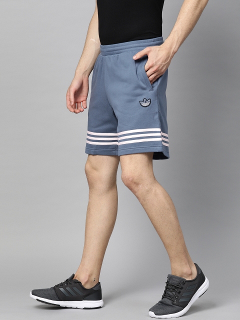 

ADIDAS Originals Men Blue Striped Outline Shorts