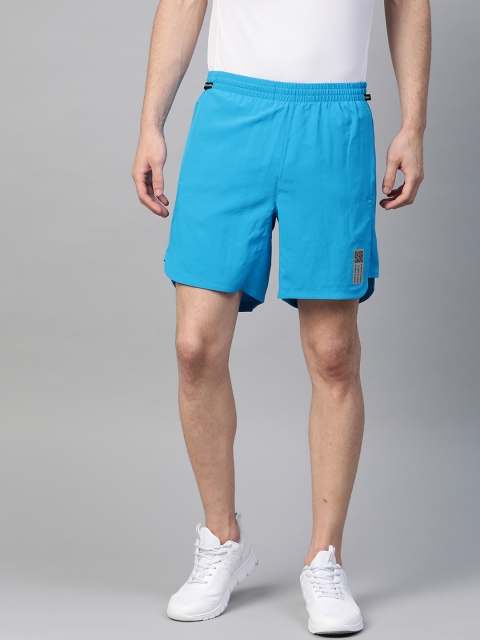 

ADIDAS Men Blue Solid Running Shorts with Brand Logo Details