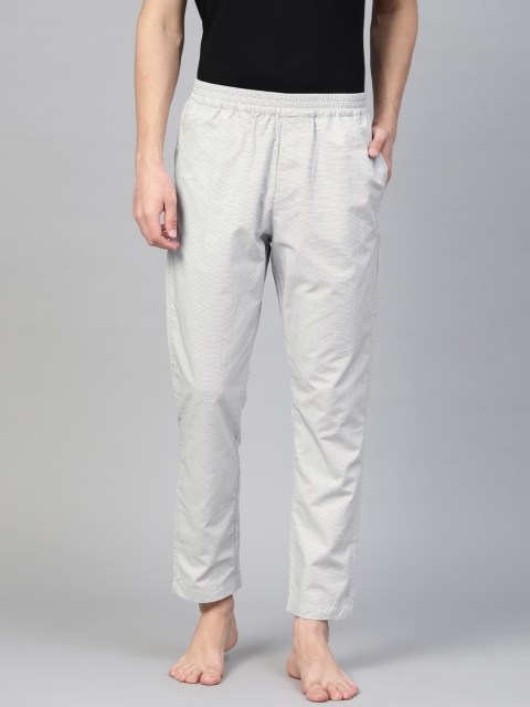 

Van Heusen Men White & Black Custom Fit Dotted Lounge Pants
