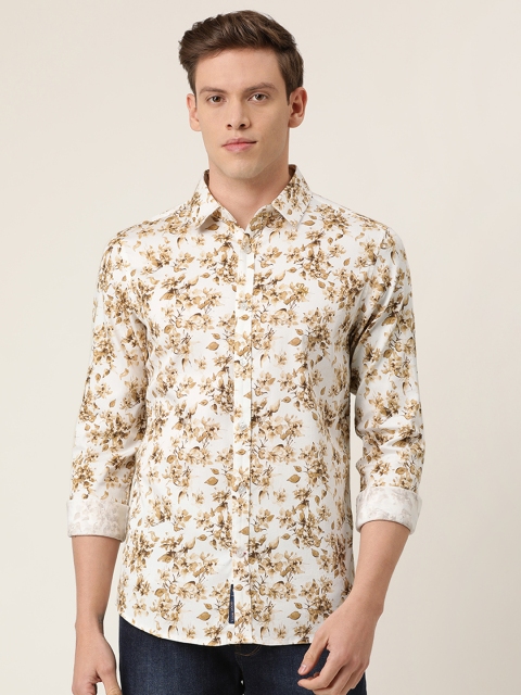 

Being Human Men White & Brown Slim Fit Printed Casual Shirt