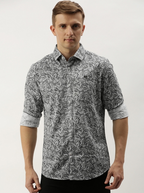 

Being Human Clothing Men White & Black Slim Fit Printed Casual Shirt