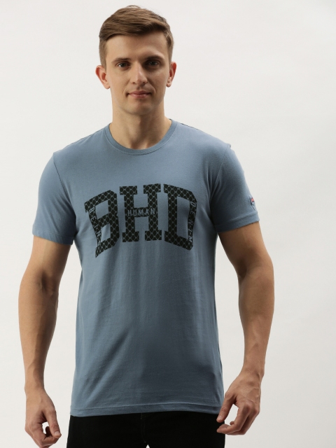

Being Human Men Grey Printed Round Neck T-shirt