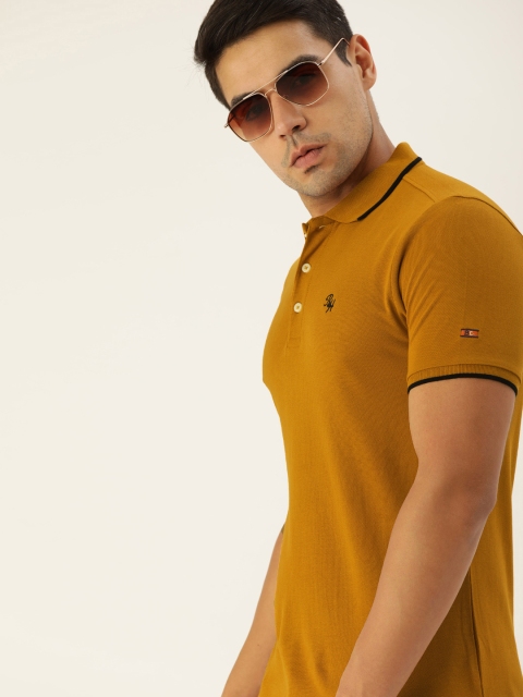 

Being Human Men Rust Solid Polo Collar T-shirt