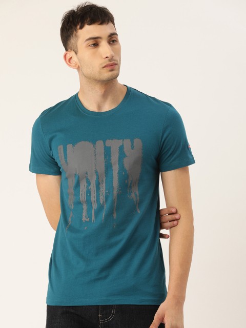 

Being Human Men Teal Printed Round Neck T-shirt