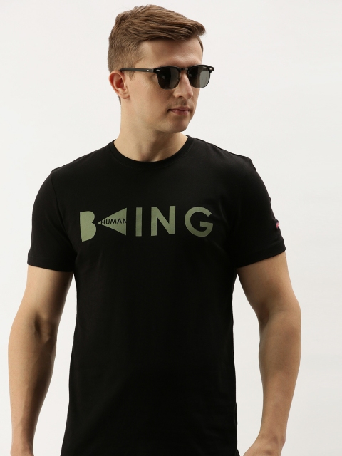 

Being Human Men Black Printed Round Neck T-shirt