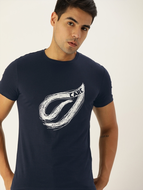 

Being Human Men Navy Blue Printed Round Neck T-shirt