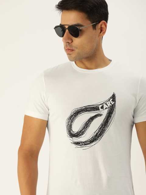 

Being Human Men White Printed Round Neck T-shirt