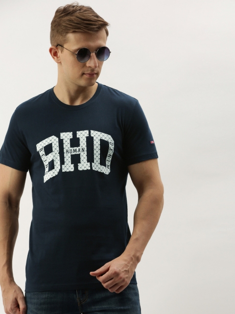 

Being Human Men Navy Blue Printed Round Neck T-shirt
