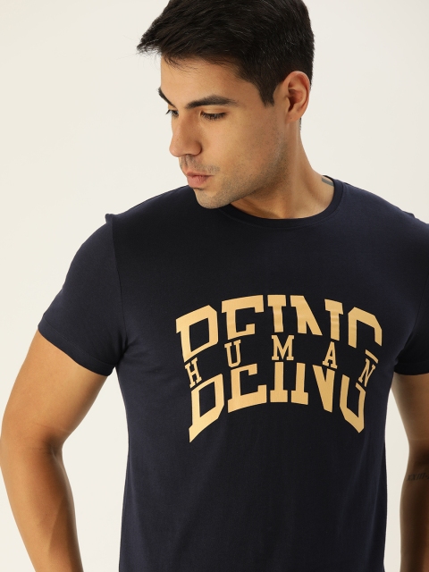 

Being Human Men Navy Blue Printed Round Neck T-shirt