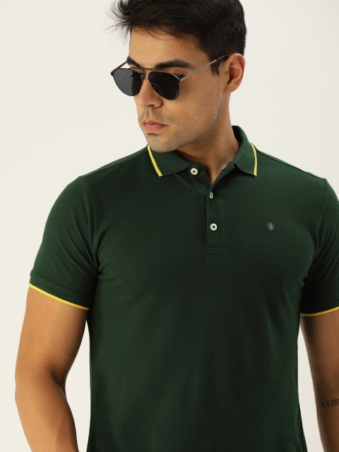 

Being Human Men Green Solid Polo CollarT-shirt