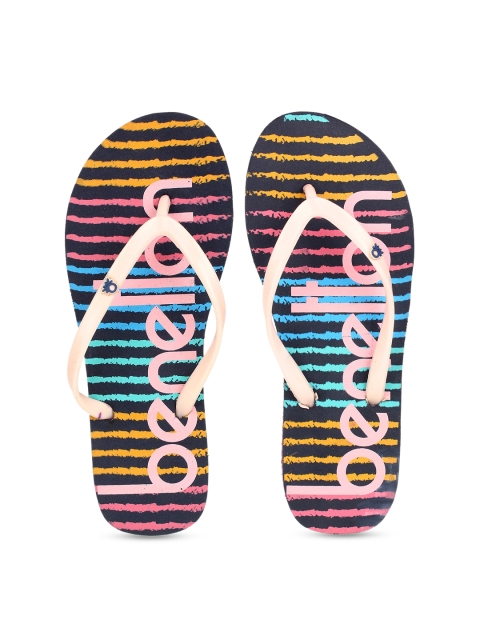 

United Colors of Benetton Women White Printed Thong Flip-Flops