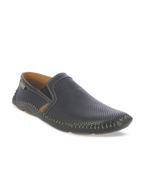 

Alberto Torresi Men Blue Slip-On Synthetic Leather Sneakers