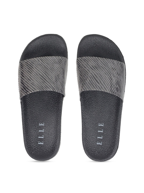 

ELLE Women Black Striped Sliders